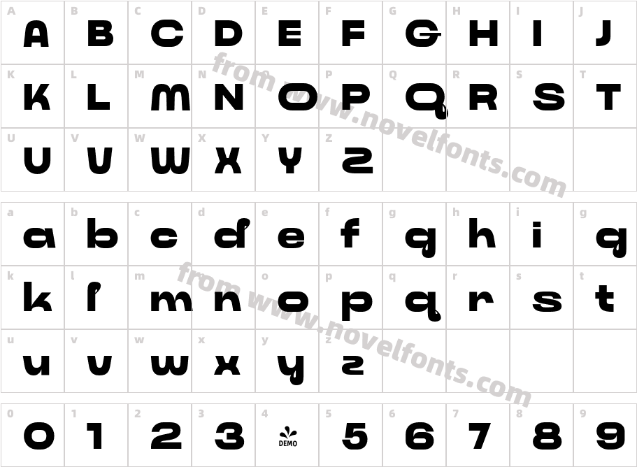FSP DEMO Nowina Extra Bold RegularCharacter Map