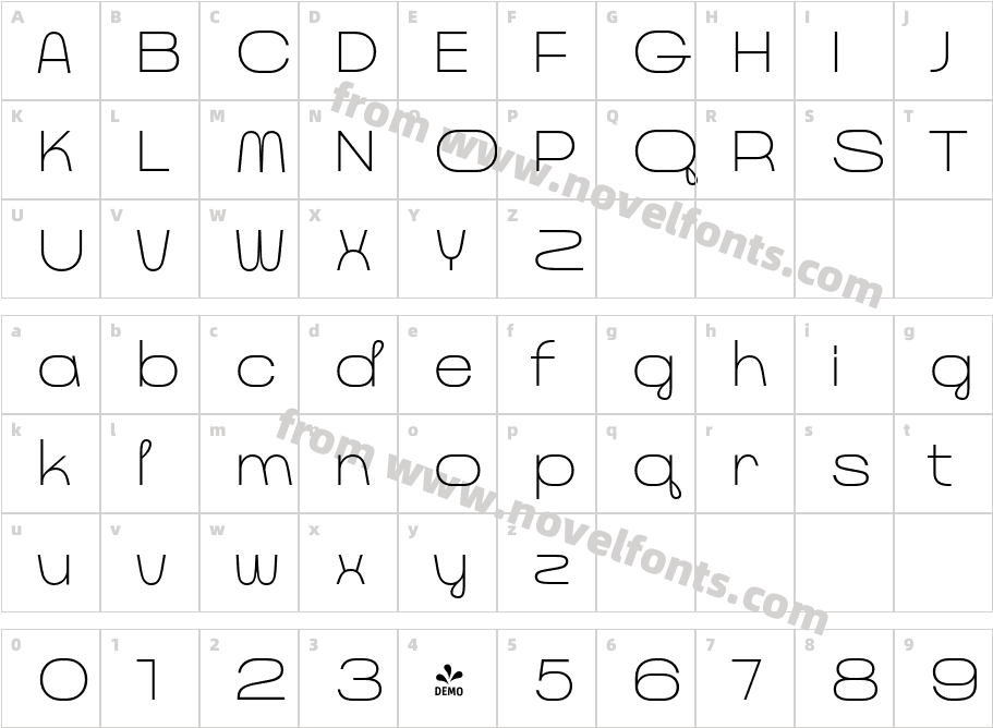 FSP DEMO Nowina Light RegularCharacter Map