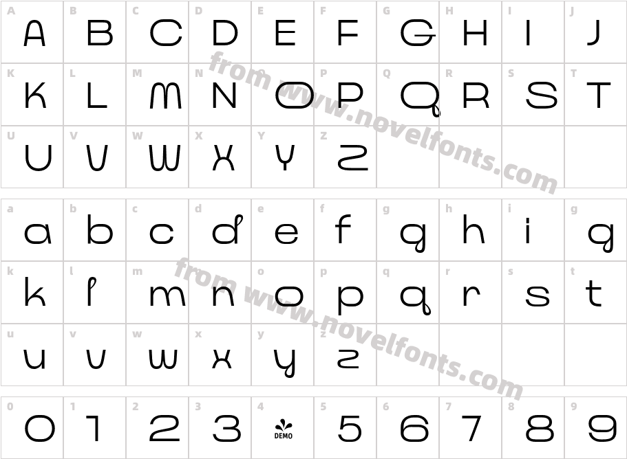 FSP DEMO Nowina Regular RegularCharacter Map