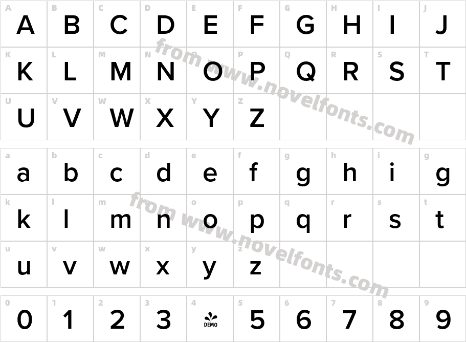 FSP DEMO Proxima Nova Semibold RegularCharacter Map