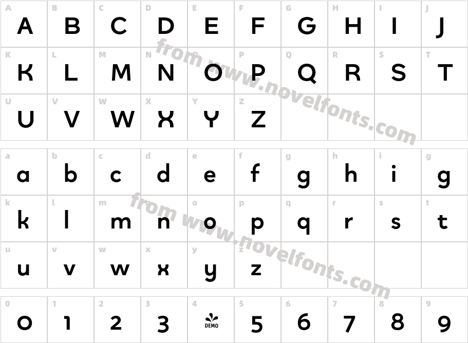 FSP DEMO Quinoa BoldCharacter Map