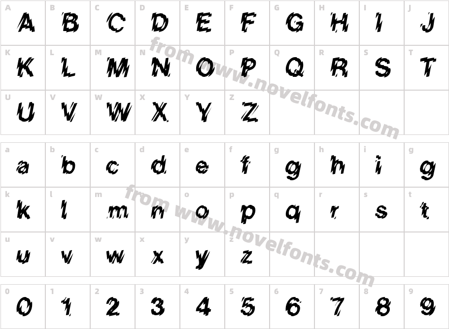 LowWe RegularCharacter Map