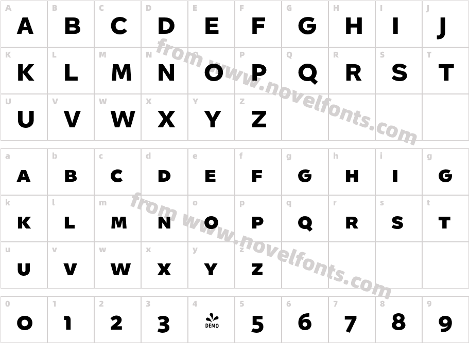 FSP DEMO Quinoa Text SC Heavy RegularCharacter Map