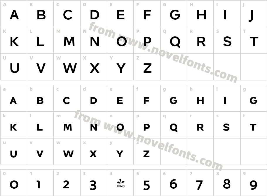 FSP DEMO Quinoa TextSC BoldCharacter Map