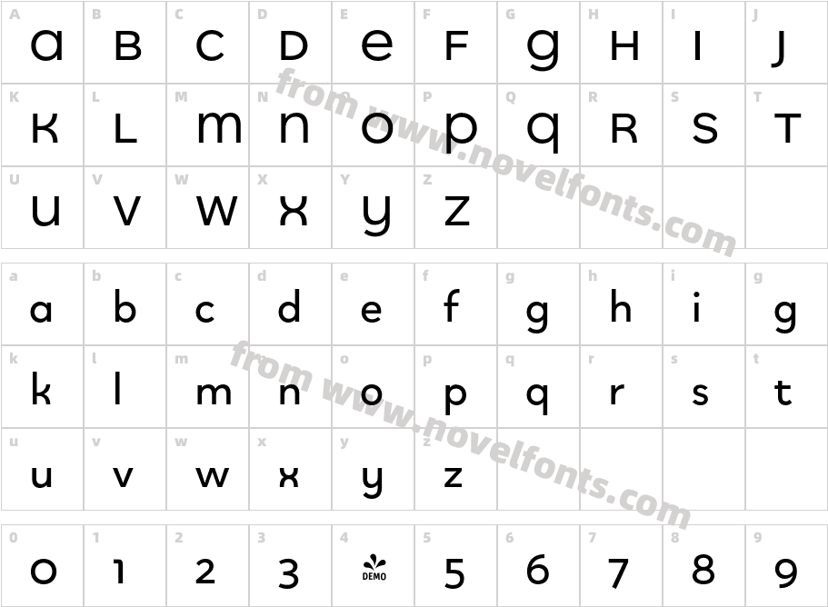 FSP DEMO Quinoa Titling Semibold RegularCharacter Map
