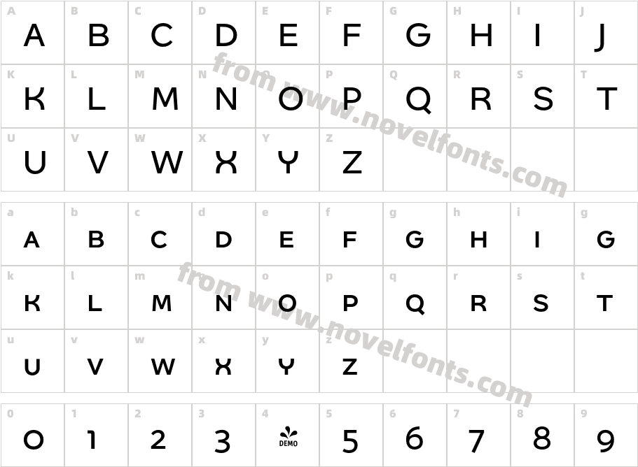 FSP DEMO QuinoaSC Semibold RegularCharacter Map