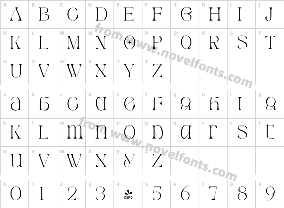 FSP DEMO Rghs Light Alt RegularCharacter Map