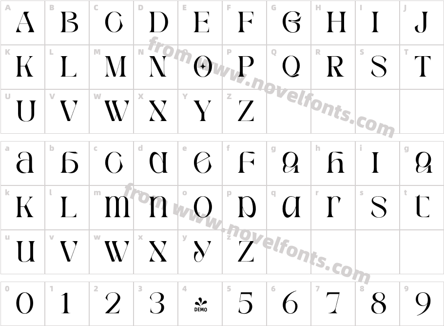 FSP DEMO Rghs Medium Alt RegularCharacter Map