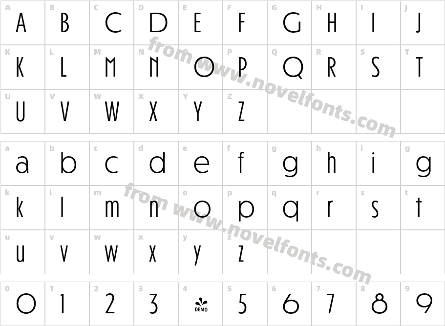 FSP DEMO Rosso Alt Ultra Light RegularCharacter Map