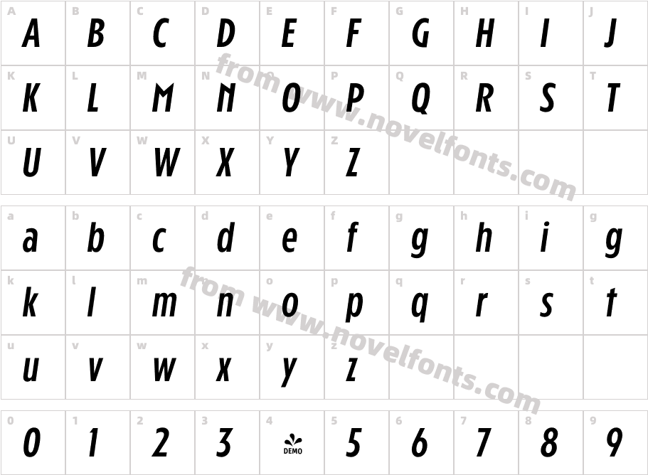 FSP DEMO Rosso ItalicCharacter Map