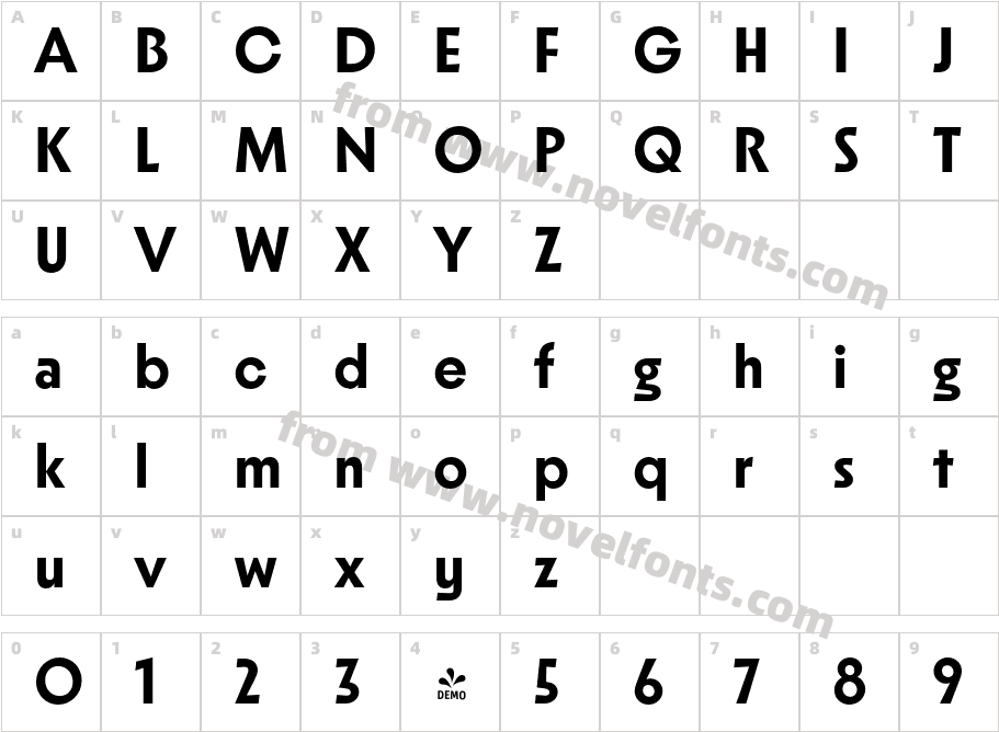 FSP DEMO Suecia Bold RegularCharacter Map