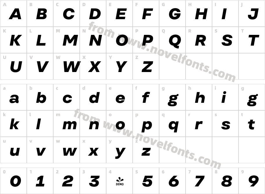 FSP DEMO TT Travels Text Black ItalicCharacter Map