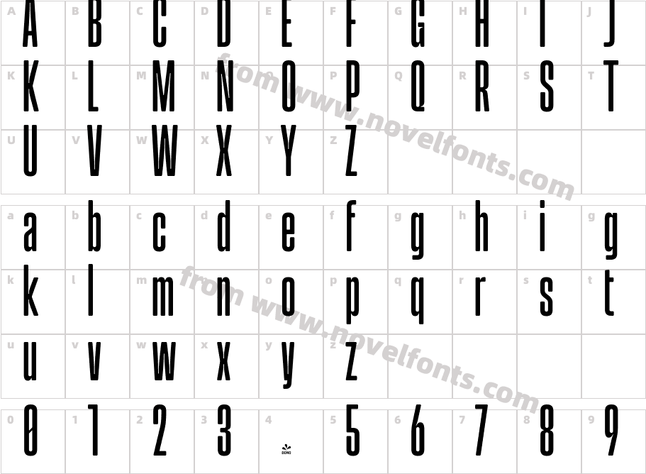 FSP DEMO Tallica Medium RegularCharacter Map