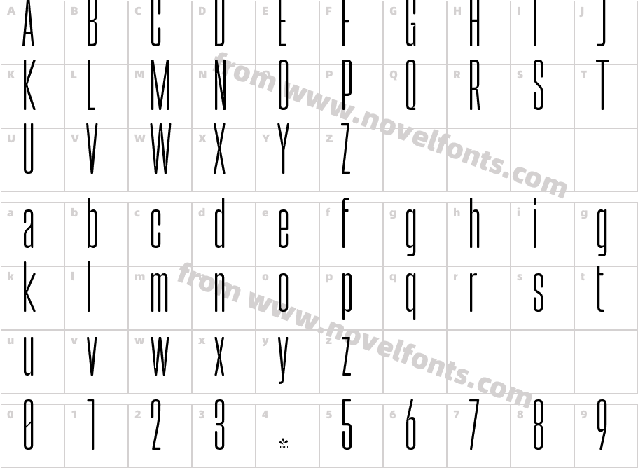 FSP DEMO Tallica Variable RegularCharacter Map