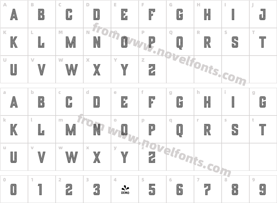FSP DEMO Vourla Block Stripe RegularCharacter Map