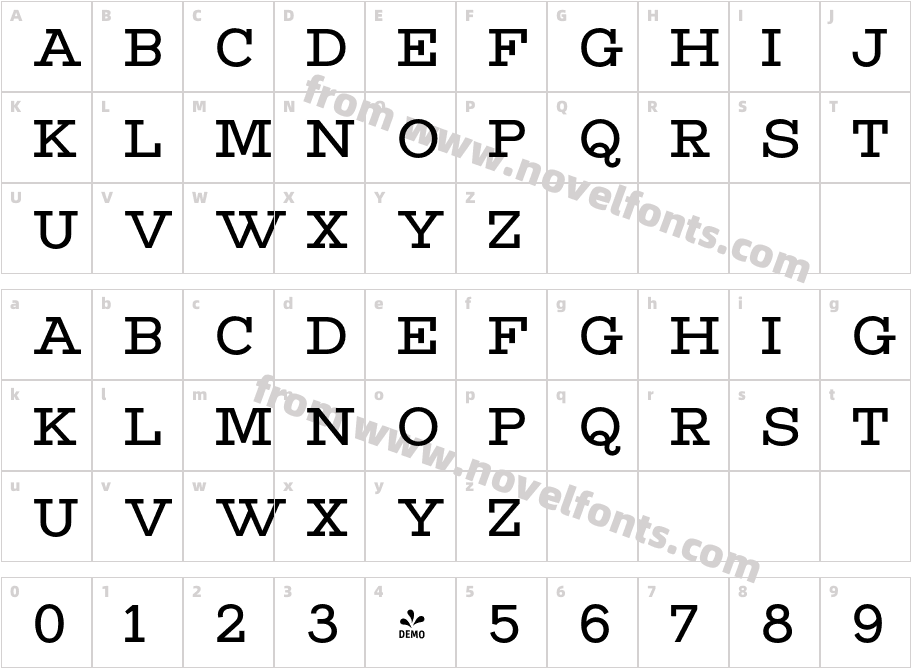 FSP DEMO Vourla Serif RegularCharacter Map
