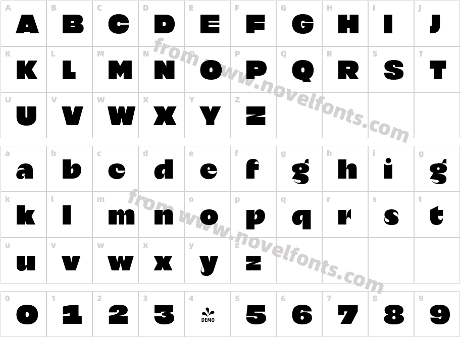 FSP DEMO Yalla Pro Bold RegularCharacter Map