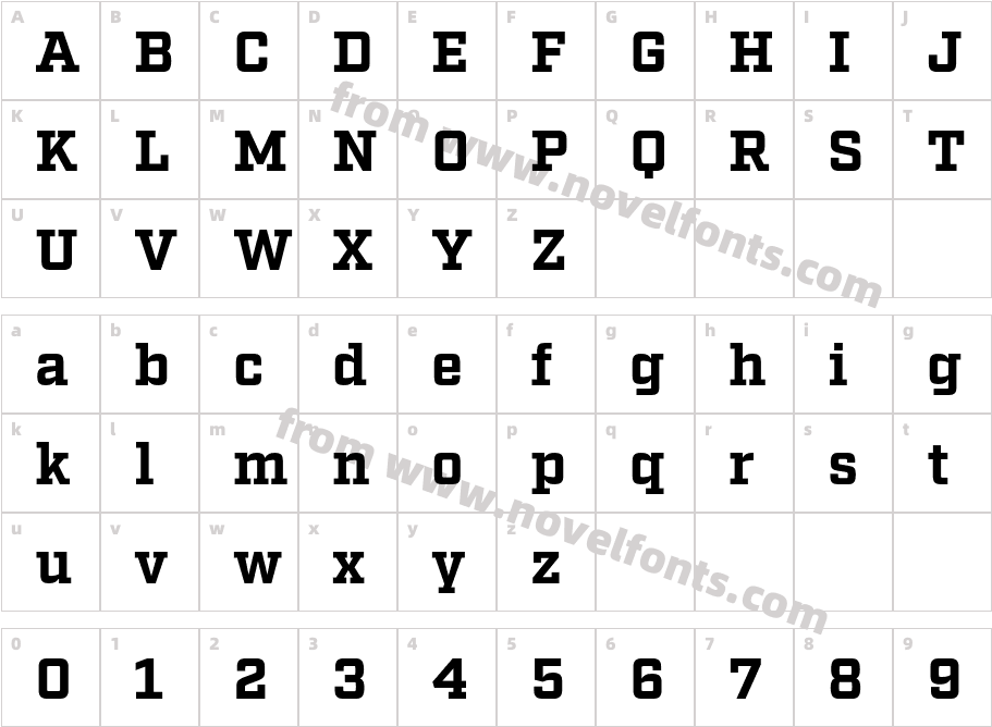 Factoria Test BoldCharacter Map