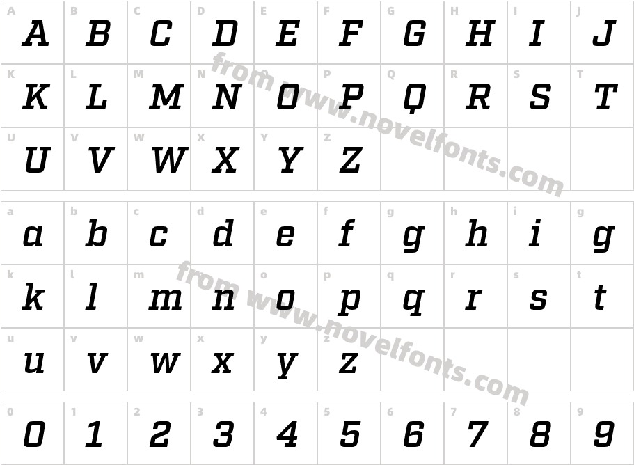 Factoria Test Demi ItalicCharacter Map