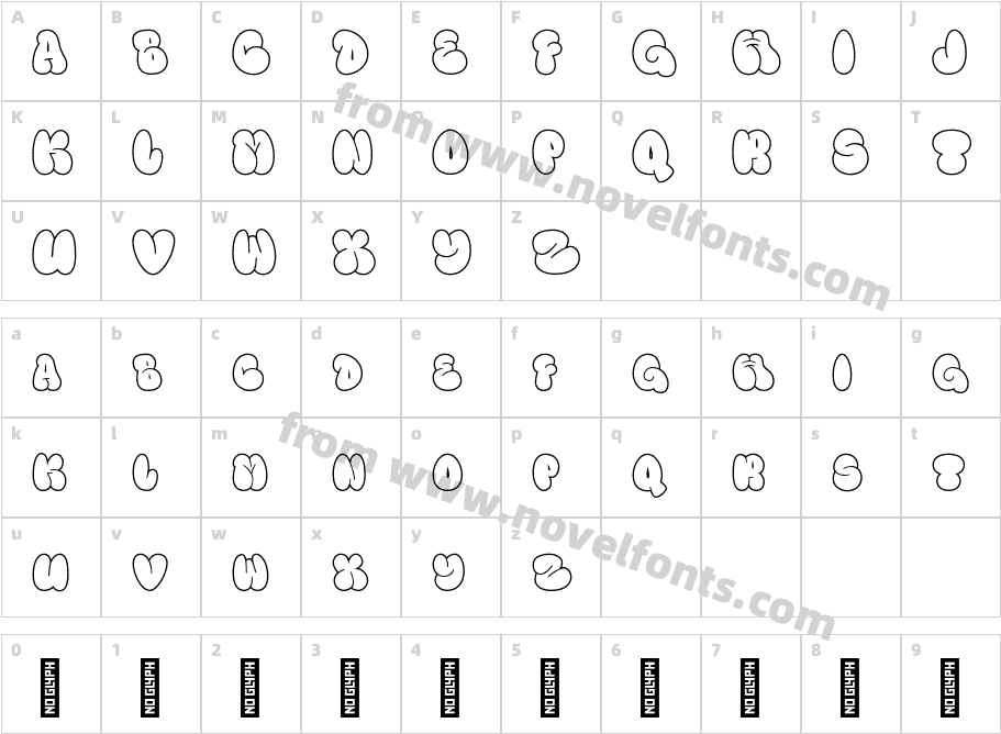 Fanky Bubble Graffiti LineCharacter Map