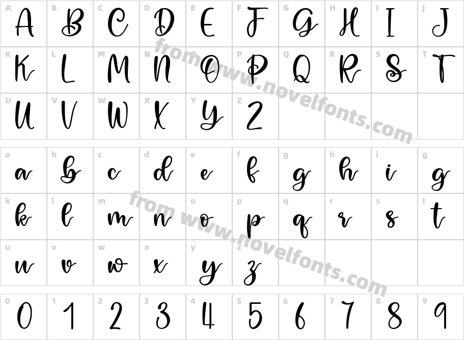 Farmhouse Flourish RegularCharacter Map