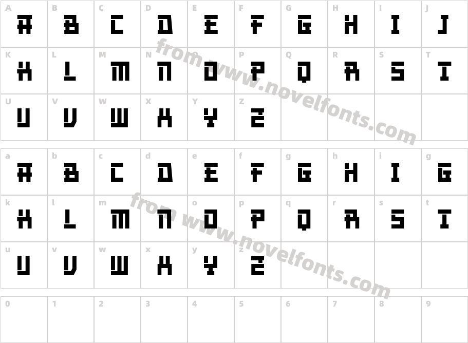 Faro RegularCharacter Map