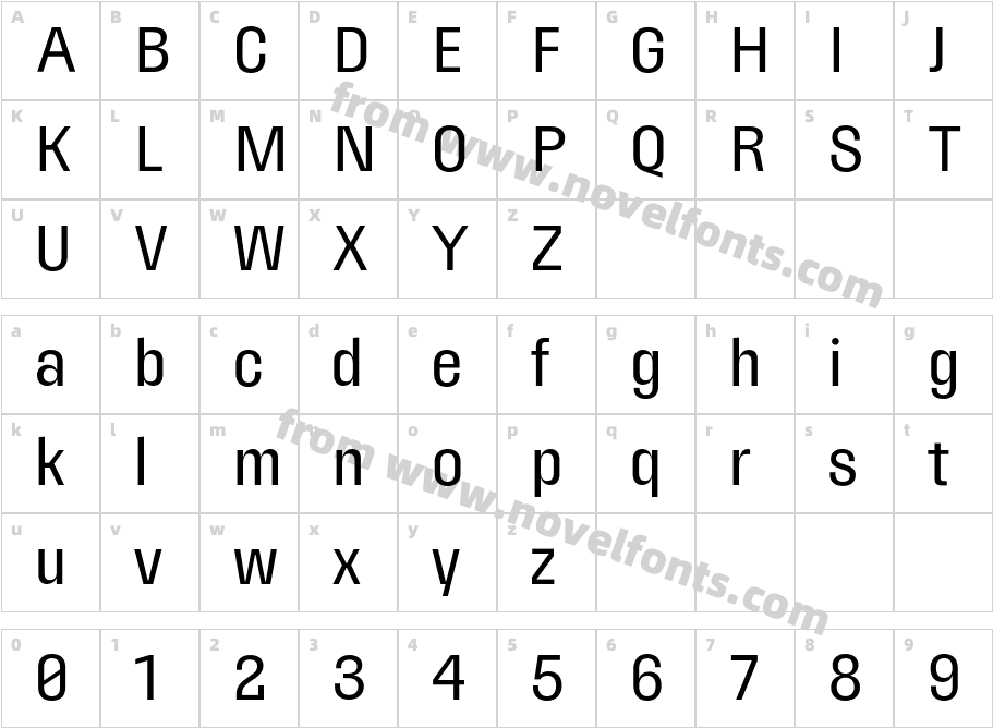 Fason Regular TEST RegularCharacter Map