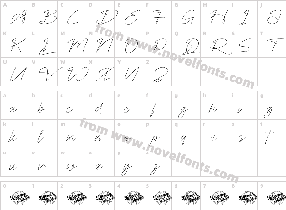 Fasthine Brooks DEMO VERSIONCharacter Map