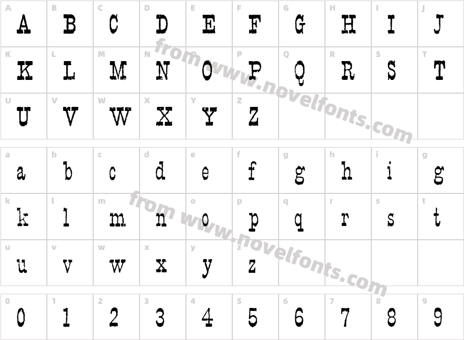 Faywood WFCharacter Map