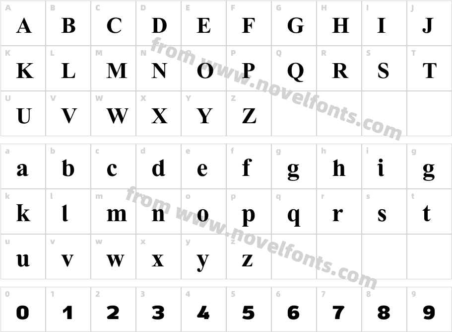 Fb Typograph BlackCharacter Map