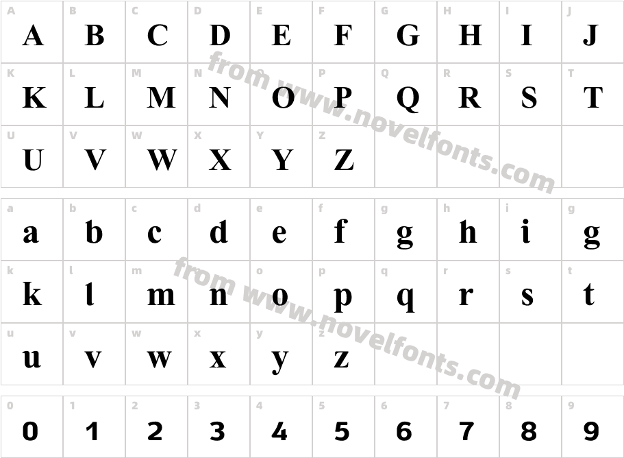Fb Typograph BoldCharacter Map