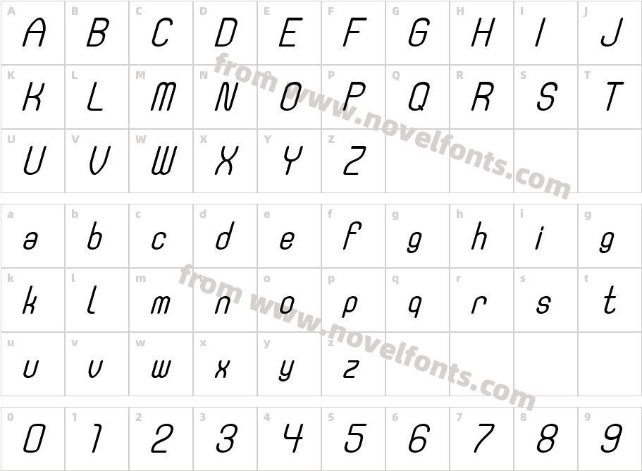 Fellix Bold Italic Bold ItalicCharacter Map