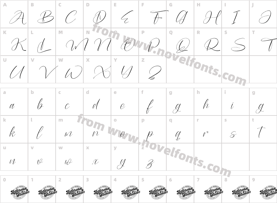 Fentony Richard DEMO VERSION ItalicCharacter Map