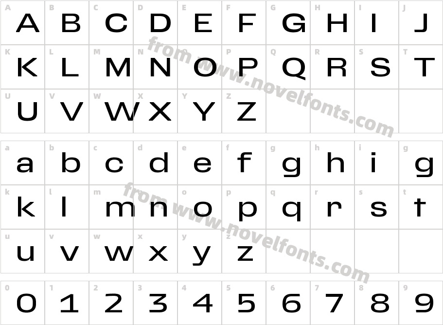 Ferrari Sans RegularCharacter Map