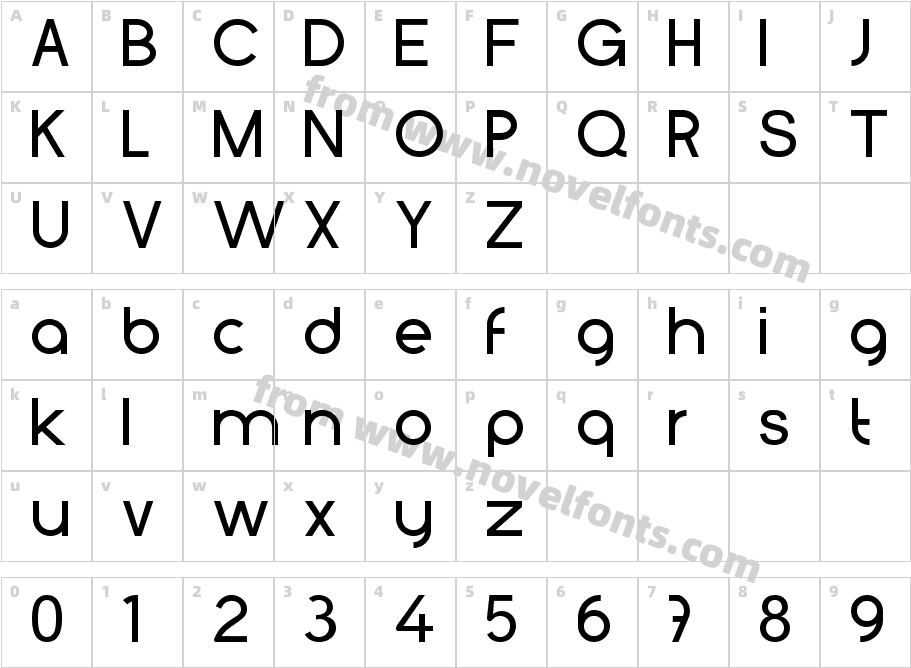 Fidena RegularCharacter Map