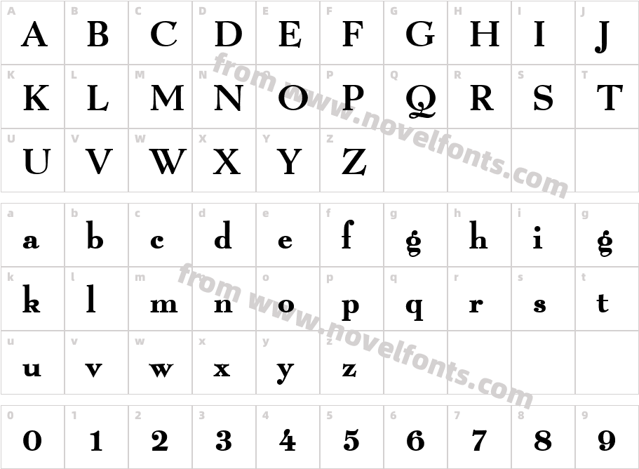 Luciano BoldCharacter Map