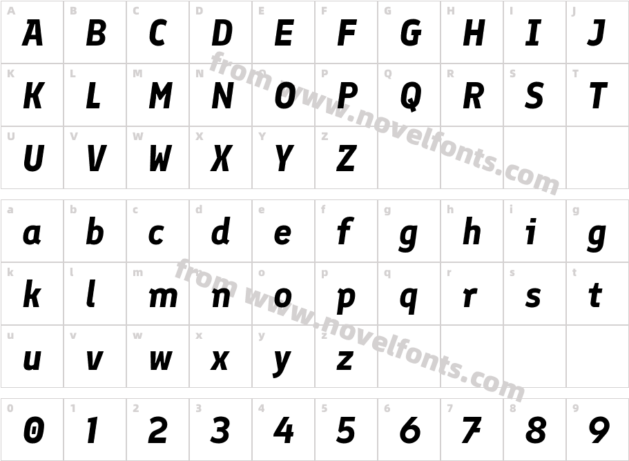 Finlandica Bold ItalicCharacter Map