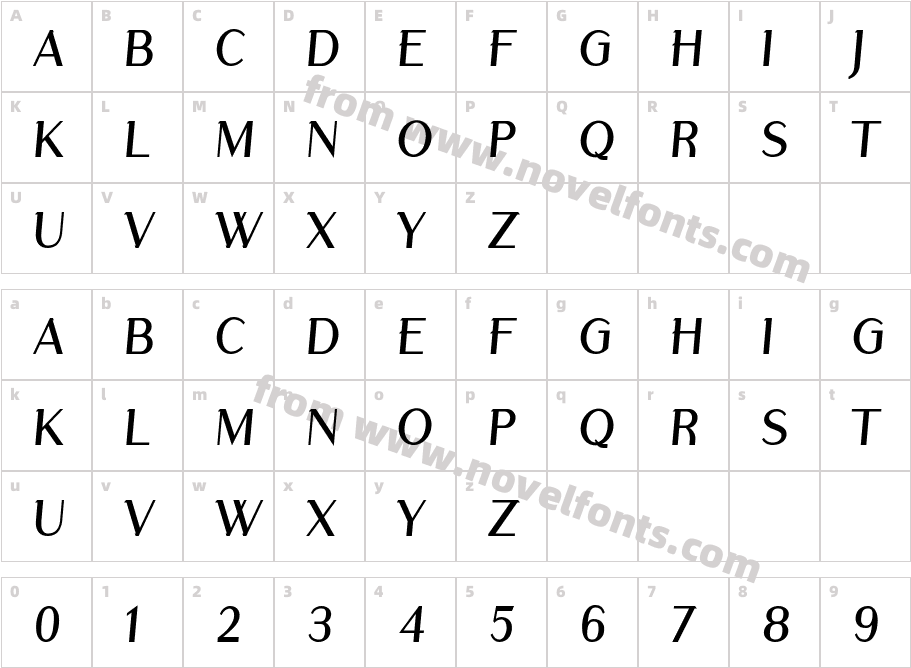 Fiorensi Bold ItalicCharacter Map