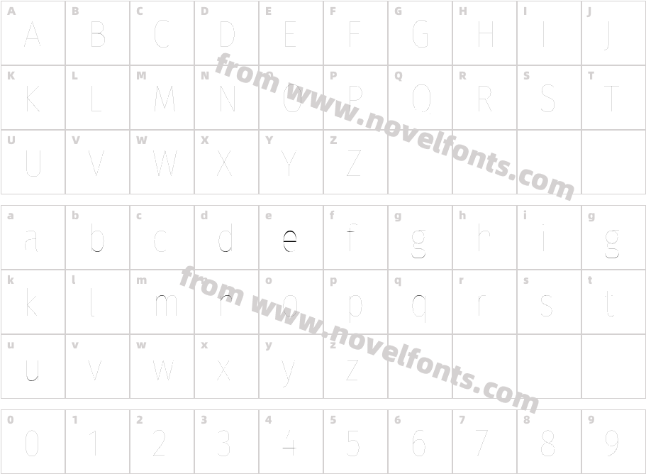 Fira Sans Condensed TwoCharacter Map