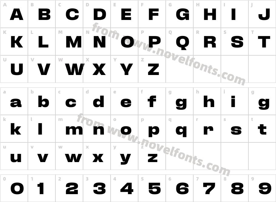 Fixture Expanded Extra BoldCharacter Map