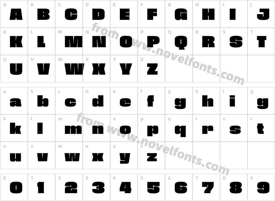 Fixture Ultra BlackCharacter Map