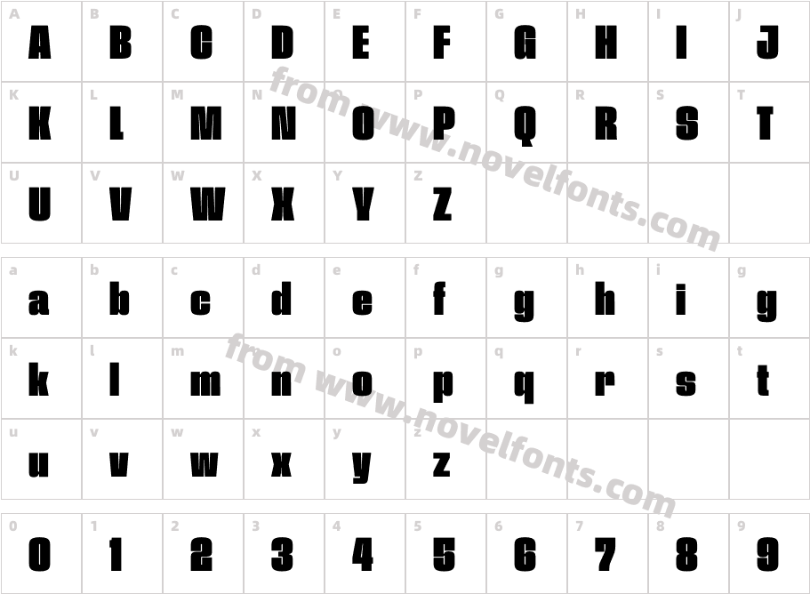 Fixture Ultra BoldCharacter Map
