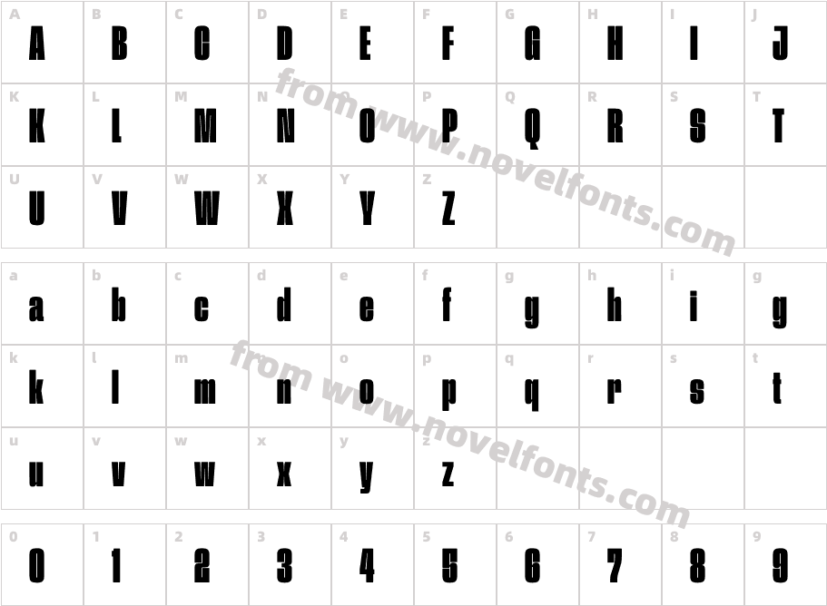 Fixture Ultra SemiboldCharacter Map