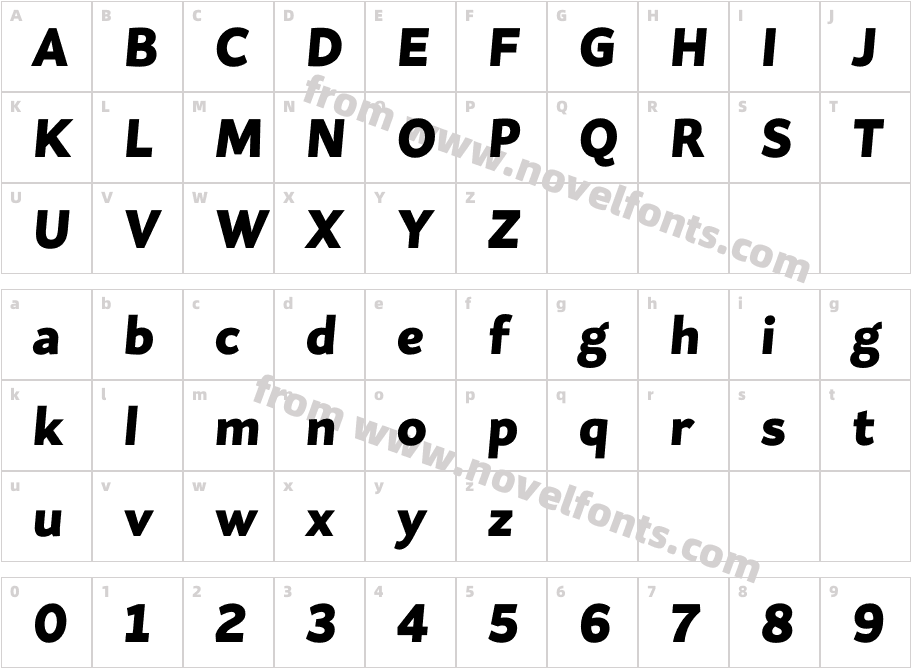 Flat Sans Black ItalicCharacter Map