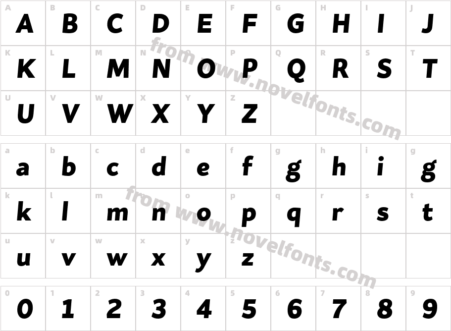 Flat Sans Black ItalicCharacter Map