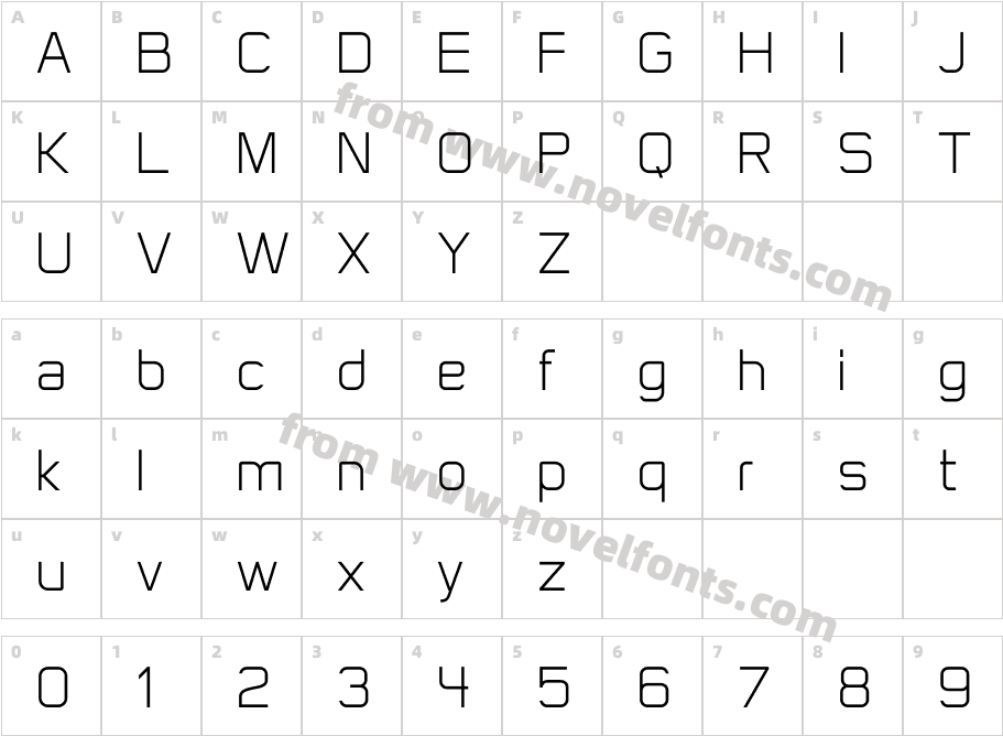 Flat Sans Light W00 RegularCharacter Map