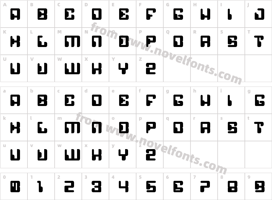Flazie RegularCharacter Map