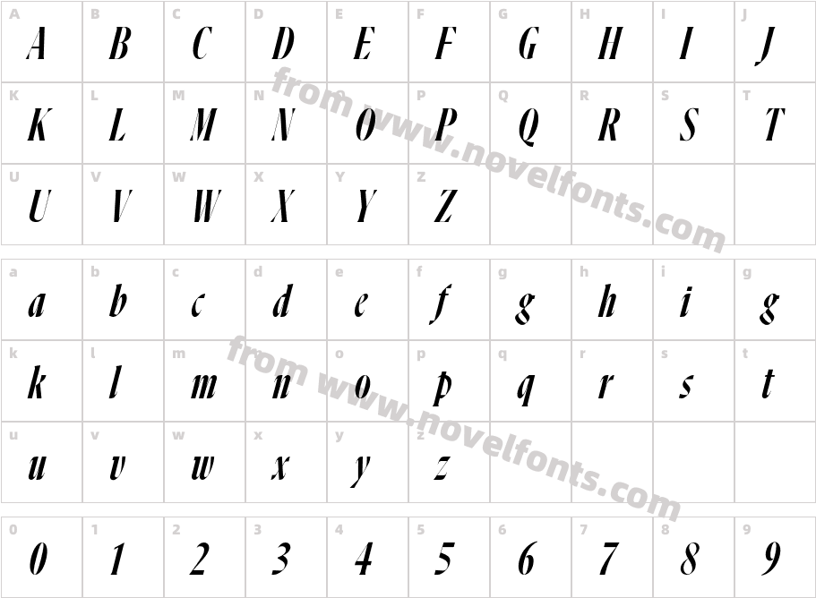 Flecha Bronzea Test L Medium ItalicCharacter Map