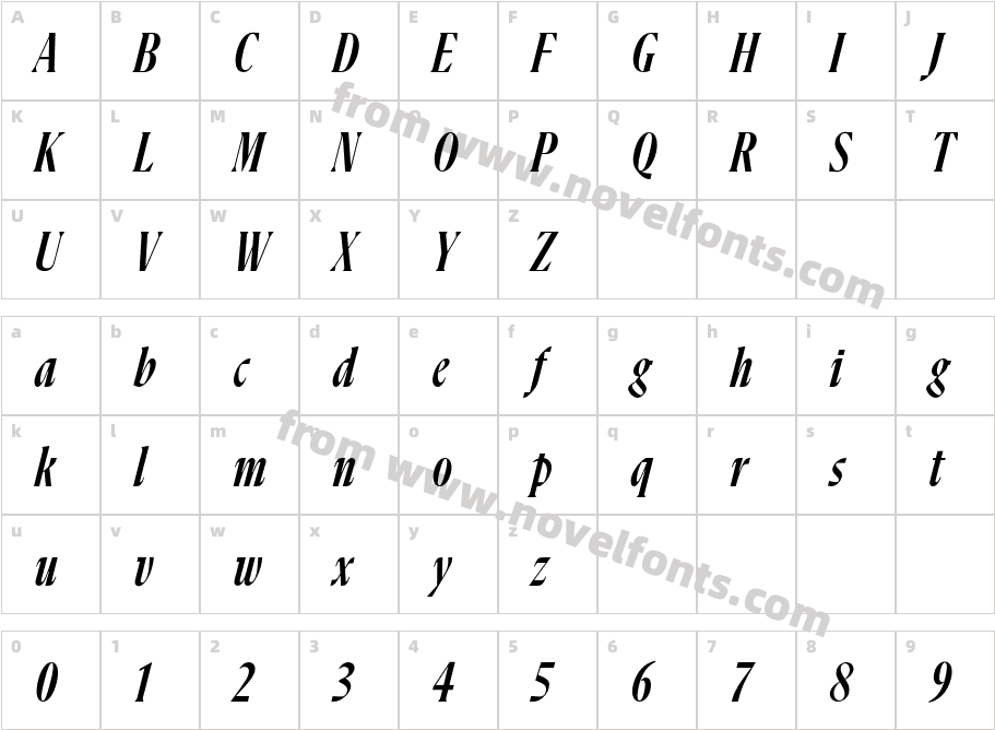 Flecha Bronzea Test M Medium ItalicCharacter Map