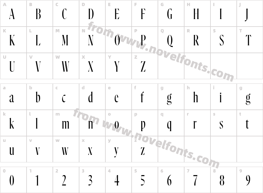 Flecha Bronzea TestL RegularCharacter Map